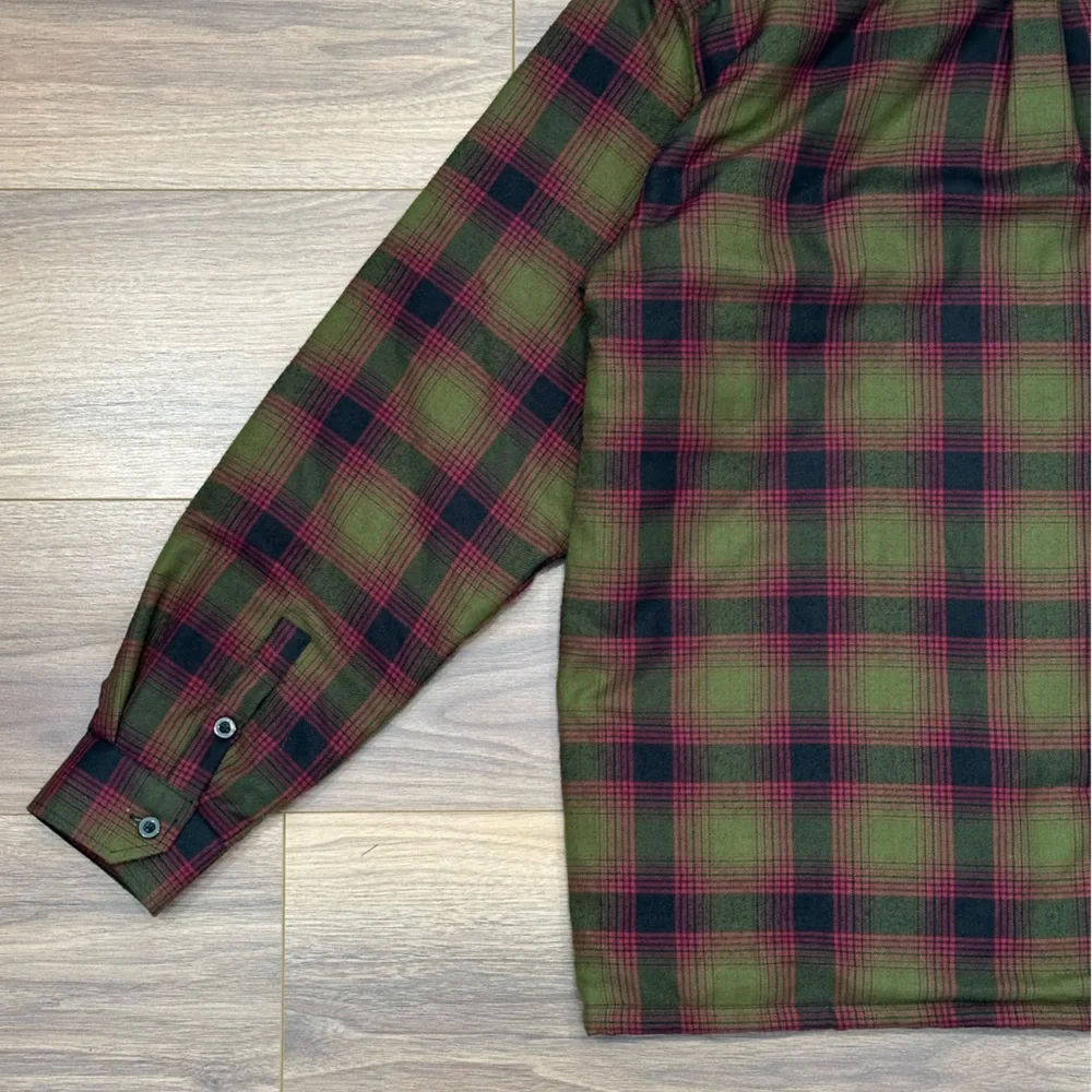 Dixxon Flannel The Payback Jacket Quilted Pearl Snap in Green/Black Size Large